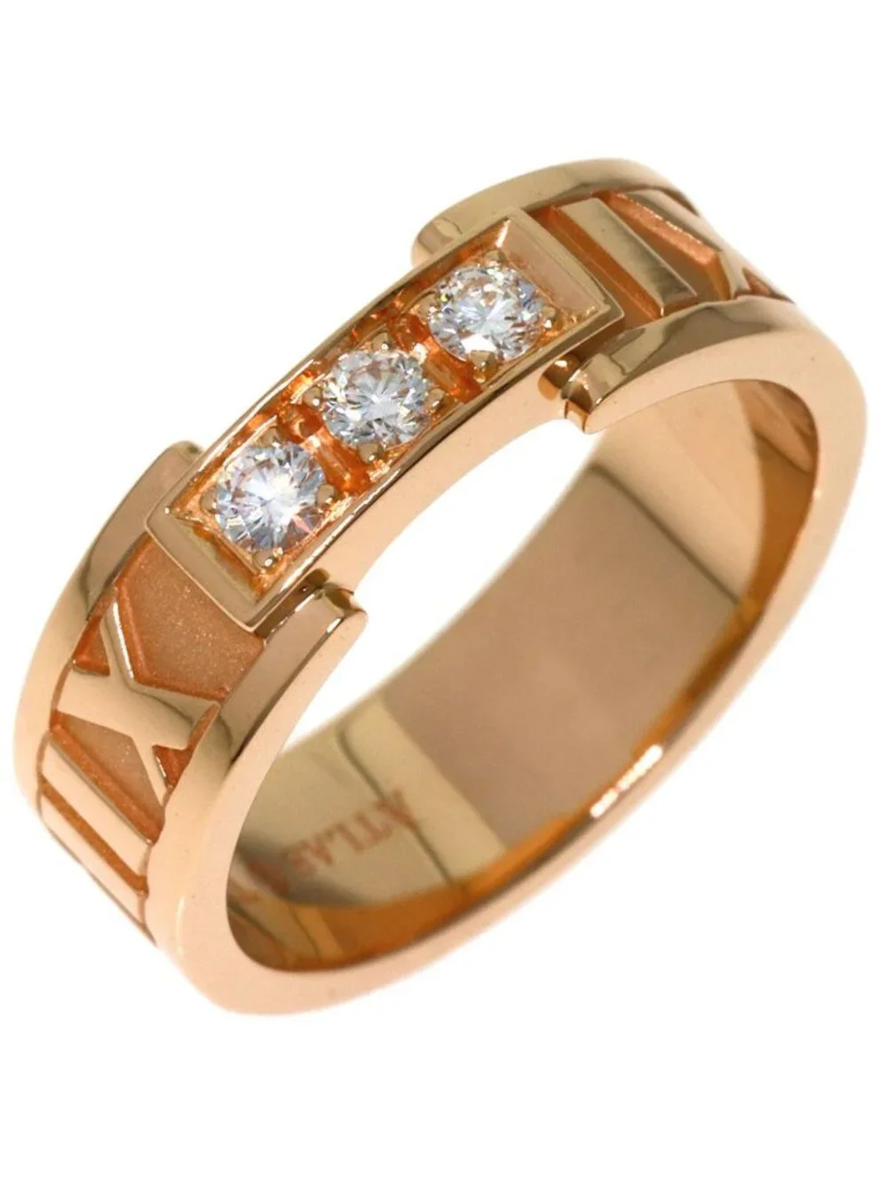 Tiffany & Co Atlas Diamond Ring 18K Pink Gold